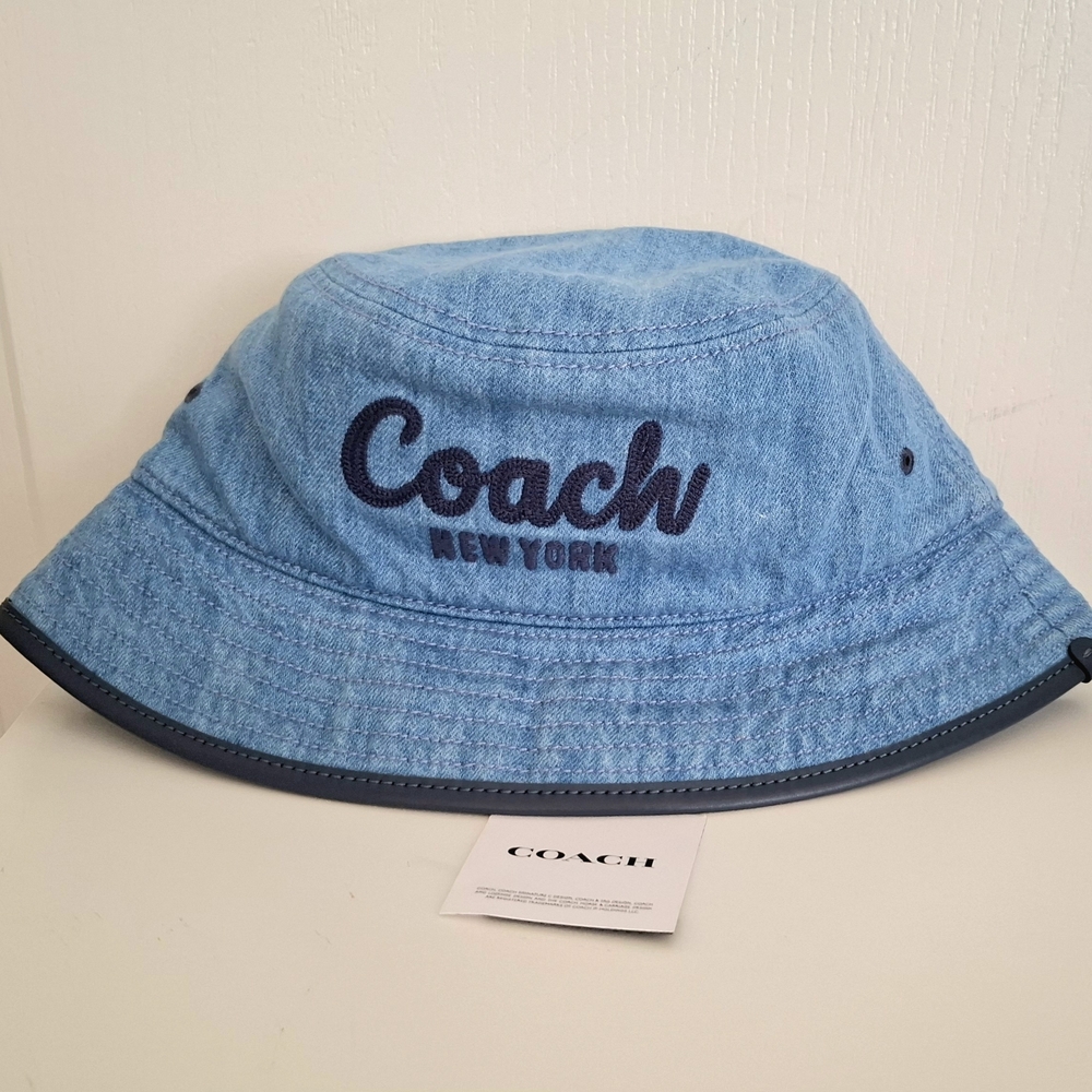 NWT✨️ COACH 1941 Embroidered Denim Bucket Hat Size M/L CBV07